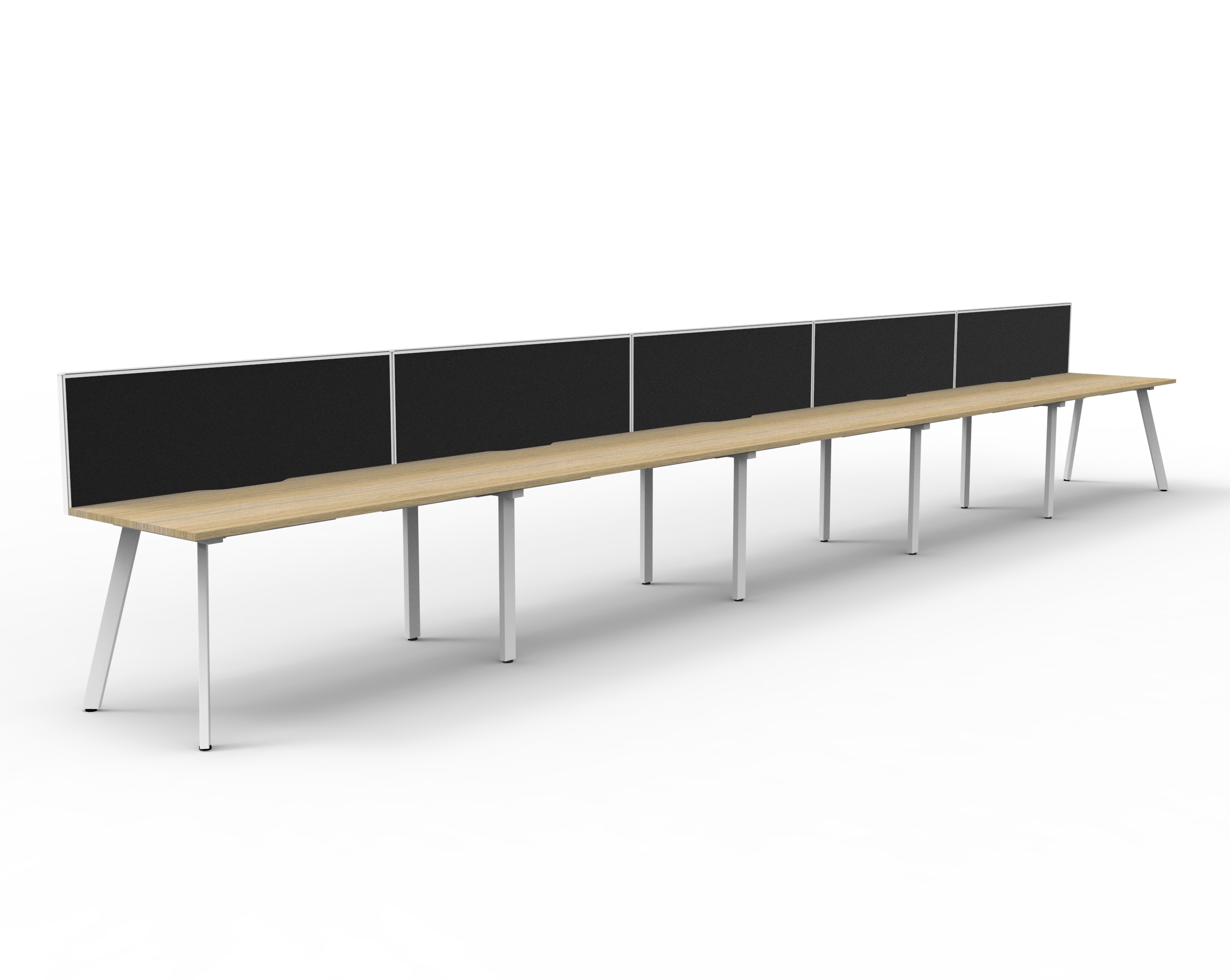 Eternity 5 Person Single Sided Workstations - With Screen